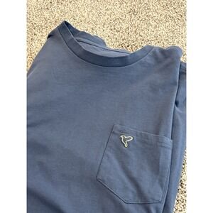Bird Dog Blue Long Sleeve Men's Size XL Cotton Shirt Embroidered Pocket‎